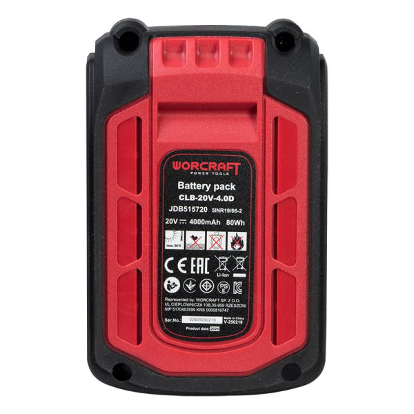 Акумуляторна батарея WORCRAFT CLB-20V-4.0D
